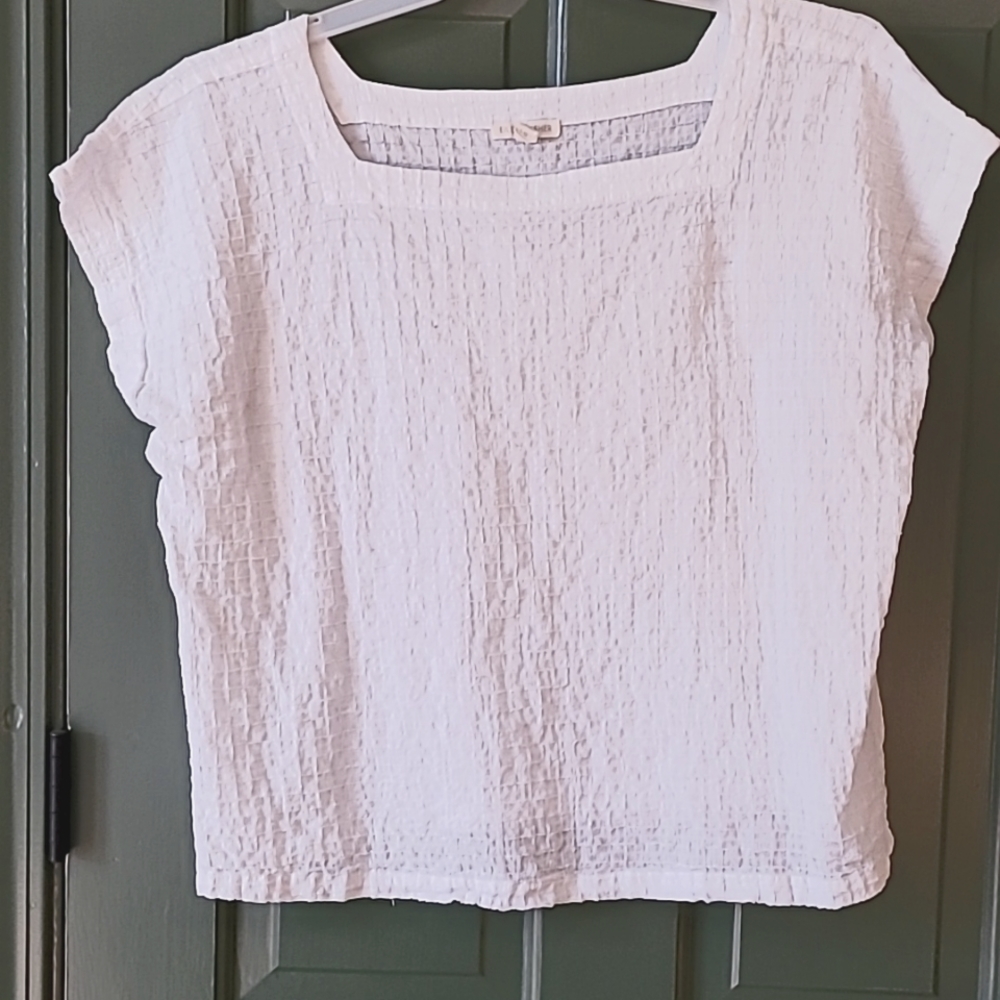 White shell by Eileen Fisher